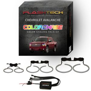 Chevrolet Avalanche ColorChase Headlight & LED Halo Fog Light Kit 2007-2013