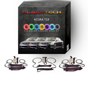 Acura TSX V.3 Fusion Color Change LED Halo Headlight Kit 2004-2008