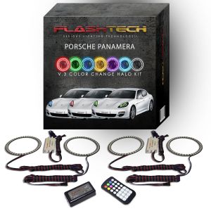 Porsche Panamera 2010-2013 V.3 Fusion Color Change LED Halo Headlight Kit with Colorfuse RF Remote
