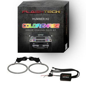 Hummer H2 ColorChase LED Halo Headlight Kit 2003-2009