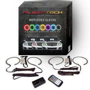 Mercedes GLK 2013-2014 V.3 Fusion Color Change LED Halo Headlight Kit with Bluetooth RF Remote