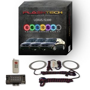 Lexus IS300 2001-2005 V.3 Fusion Color Change LED Halo Fog light Kit with RF Remote