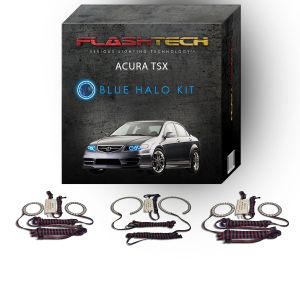 Acura TSX 2004-2008 Blue LED Halo Headlight Kit