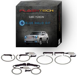 GMC Yukon V.3 Fusion Color Change Headlight & LED Halo Fog Light Kit 2007-2013 Blue LED Halo Headlight and Fog light Kit