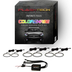 Infiniti FX35 ColorChase LED Halo Headlight and Fog Light Kit 2009-2012