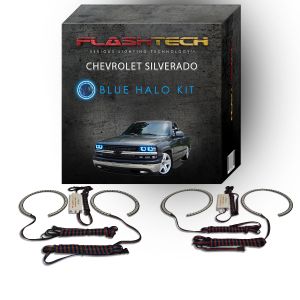 Chevrolet Silverado 1998-2002 Blue LED Halo Headlight Kit