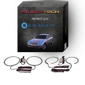 Infiniti G35 Sedan 2003-2004 Blue LED Halo Headlight Kit