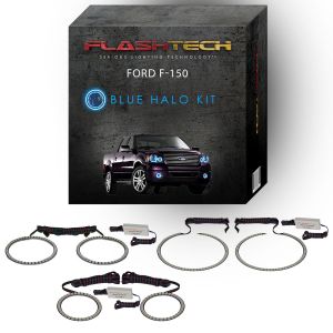 Ford F150 V.3 Fusion Color Change Headlight & LED Halo Fog Light Kit 2004-2008 Blue LED Halo Headlight and Fog light Kit