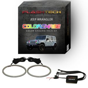 Jeep Wrangler ColorChase LED Halo Headlight Kit 1997-2015