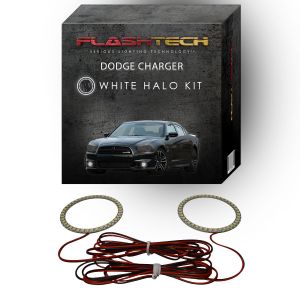 Dodge Charger White LED Halo Fog Light Kit 2011-2014