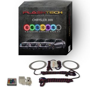 Chrysler 300 2011-2016 V.3 Fusion Color Change LED Halo Headlight Kit with IR Remote