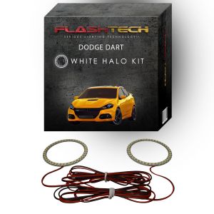 Dodge Dart White LED Halo Headlight Kit 2014-2016