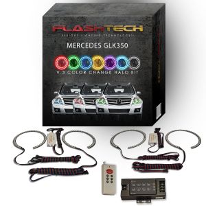 Mercedes GLK 2013-2014 V.3 Fusion Color Change LED Halo Headlight Kit with RF Remote