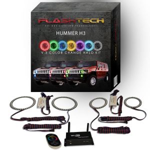 Hummer H3 V.3 Fusion Color Change Headlight & LED Halo Fog Light Kit 2006-2010 V.3 Fusion Color Change LED Halo Headlight and Fog light Kit with Wifi Remote
