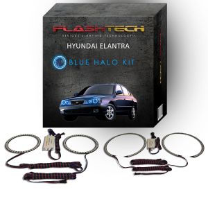 Hyundai Elantra 2001-2003 Blue LED Halo Headlight Kit