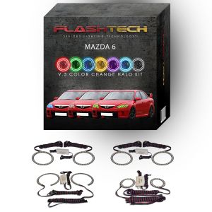 Mazda 6 V.3 Fusion Color Change LED Halo Headlight Kit 2003-2008