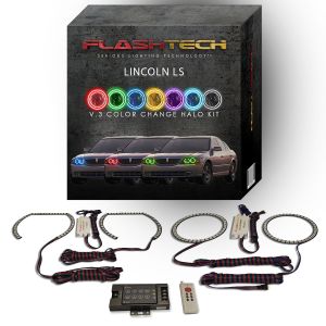 Lincoln LS 2000-2002 V.3 Fusion Color Change LED Halo Headlight Kit with RF Remote