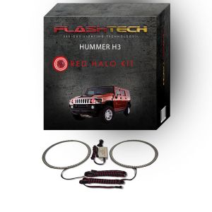 Hummer H3 2006-2010 Red LED Halo Headlight Kit