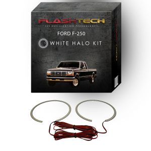 Ford 250 /Ford F350 White LED Halo Headlight Kit 1992-1997