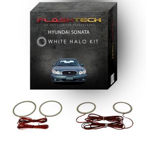 Hyundai Sonata White LED Halo Headlight Kit 2002-2005