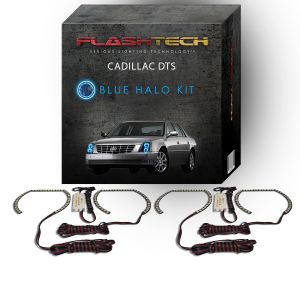 Cadillac DTS 2006-2011 Blue LED Halo Headlight Kit