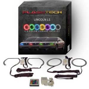Lincoln LS 2000-2002 V.3 Fusion Color Change LED Halo Headlight Kit with IR Remote