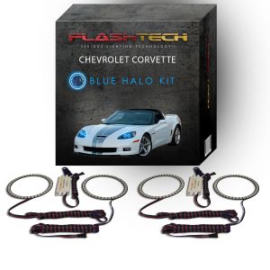 Chevrolet Corvette 2005-2013 Blue LED Halo Headlight Kit