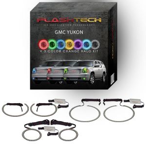 GMC Yukon V.3 Fusion Color Change Headlight & LED Halo Fog Light Kit 2007-2013