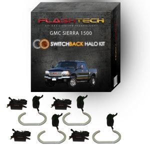 GMC Sierra White LED Halo Headlight Kit 1999-2006
