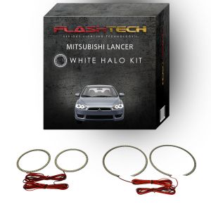 Mitsubishi Lancer White LED Halo Headlight Kit 2008-2016