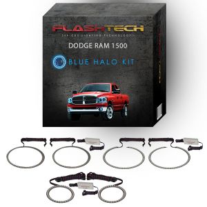Dodge Ram V.3 Fusion Color Change Headlight & LED Halo Fog Light Kit 2006-2008 Blue LED Halo Headlight and Fog light Kit