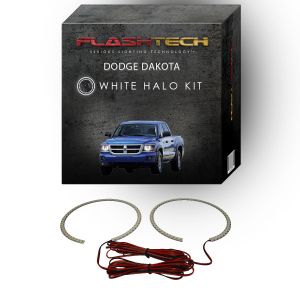 Dodge Dakota White LED Halo Headlight Kit 2008-2011