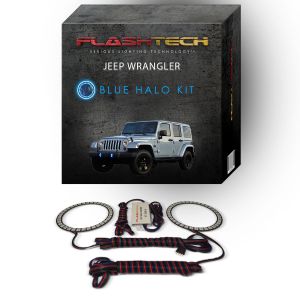 Jeep Wrangler 1997-2015 Blue LED Halo Fog light Kit