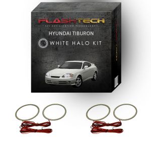 Hyundai Tiburon White LED Halo Headlight Kit 2003-2004