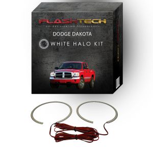Dodge Dakota White LED Halo Headlight Kit 2005-2007