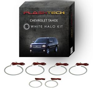 Chevrolet Tahoe White Headlight & LED Halo Fog Light Kit 2007-2013