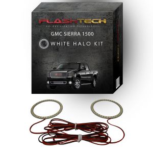 GMC Sierra White LED Halo Fog Light Kit 2007-2013