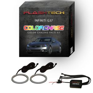Infiniti G37 Coupe ColorChase LED Halo Headlight Kit 2008-2013