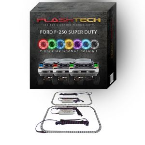 Ford 250 /Ford F350 V.3 Fusion Color Change LED Halo Headlight Kit 1999-2004