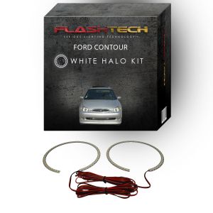 Ford Contour White LED Halo Headlight Kit 1998-2000