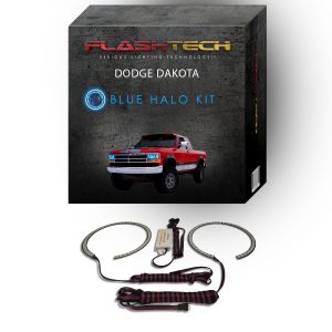 Dodge Dakota 1991-1996 Blue LED Halo Headlight Kit