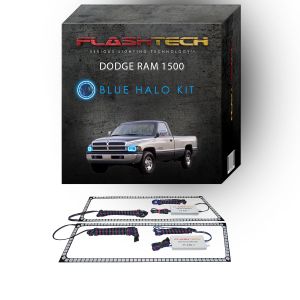 Dodge Ram 1994-2002 Blue LED Halo Headlight Kit