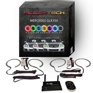 Mercedes GLK 2013-2014 V.3 Fusion Color Change LED Halo Headlight Kit with Wifi Remote