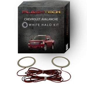 Chevrolet Avalanche White LED Halo Fog Light Kit 2007-2013