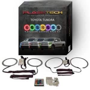 Toyota Tundra V.3 Fusion Color Change Headlight & LED Halo Fog Light Kit 2014-2015 V.3 Fusion Color Change LED Halo Headlight and Fog light Kit with IR Remote