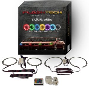 Saturn Aura 2007-2009 V.3 Fusion Color Change LED Halo Headlight Kit with IR Remote