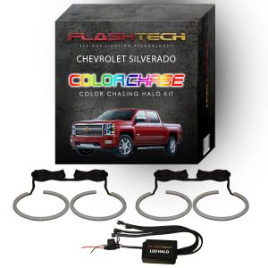 Chevrolet Silverado Projector ColorChase LED Halo Headlight Kit 2014-2016