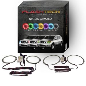 Nissan Armada V.3 Fusion Color Change LED Halo Headlight Kit 2004-2014