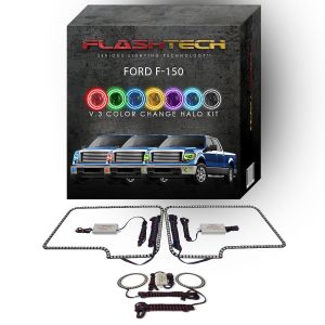 Ford F150 V.3 Fusion Color Change Headlight & LED Halo Fog Light Kit 2009-2015