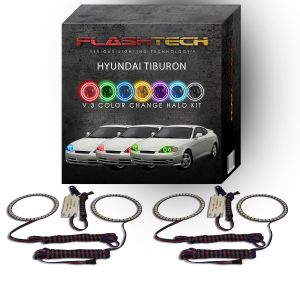 Hyundai Tiburon V.3 Fusion Color Change LED Halo Headlight Kit 2003-2004